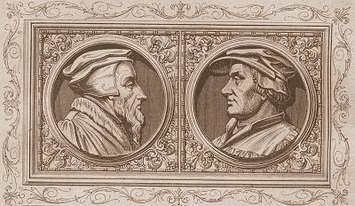 Johannes Calvin and Huldreich Zwingli, 1874