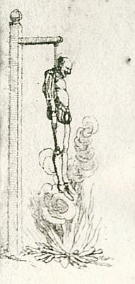 Chodowiecki and the Massacre of St Bartholomews Day - A hanged man
