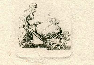 Chodowiecki - Woman with a wheelbarrow