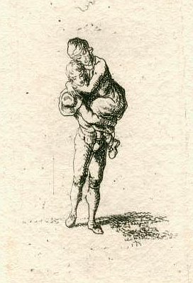 Chodowiecki - A woman is being carried