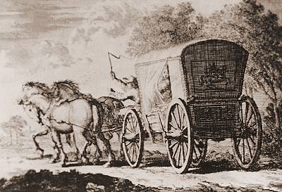 A carriage like the ones Huguenots fled in, Switzerland