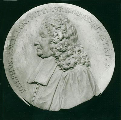 Ancillon, Joseph<br>born Metz 1626, + Berlin 1699<br>Advocate, plaster medaillon