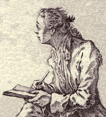 Chodowiecki, Daniel<br>1726-1801<br>self portrait, 1758, section of etching E 14
