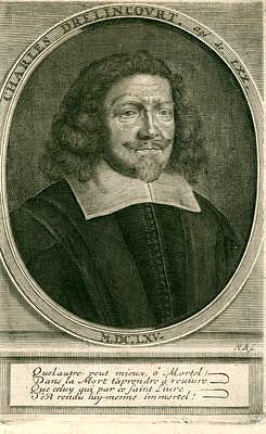 Drelincourt, Charles<br>1595-1669<br>theologian, author of  a catechism, copper engraving by M.B.
