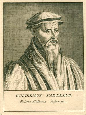 Farel, Guillaume<br>1489-1565<br>French reformer, copper engraving