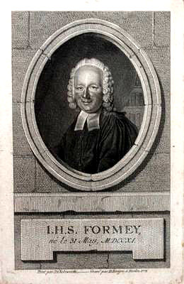 Formey, Jean Samuel<br>1711-1797<br>Huguenot theologian, philosopher and historian in Berlin