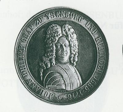 Johann Philipp, Count of Isenburg<br>1655-1718<br>He invited the Huguenots to settle in Offenbach and Neu-Isenburg