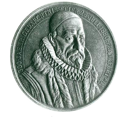 Neufville, Sebastien de<br>1545-1609<br>Merchant of Huguenot descent in Frankfurt/Main, medal 1880