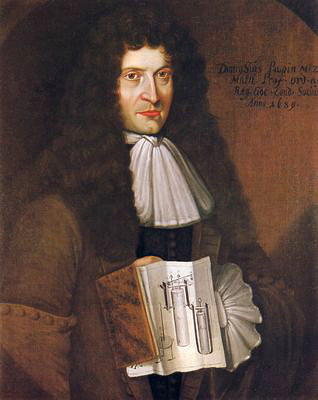 Papin, Denis<br>1617- ca. 1712<br>Inventor, oil painting by Johann Peter Engelhardt, university museum