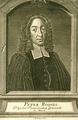 Roques, Pierre<br>1685-1748<br>French-Reformed minister in Basel, copper engraving