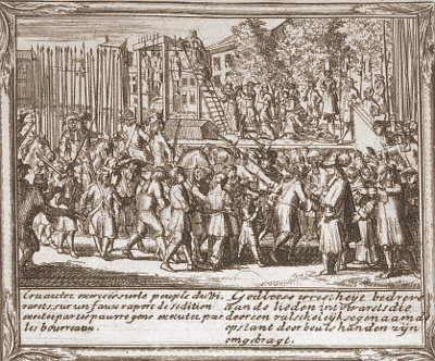 Persecution of the Huguenots according to Romeyn de Hooghe<br>Plate 2 - section C