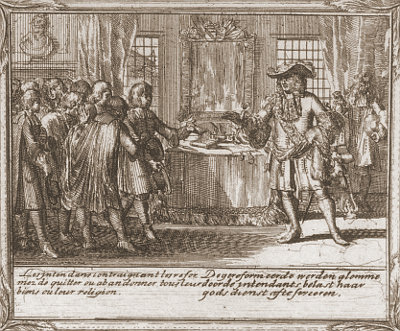 Persecution of the Huguenots according to Romeyn de Hooghe<br>Plate 2 - section D