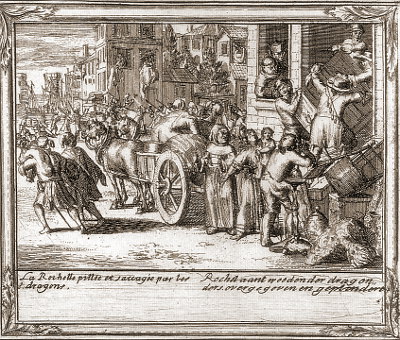 Persecution of the Huguenots according to Romeyn de Hooghe<br>Plate 2 - section G
